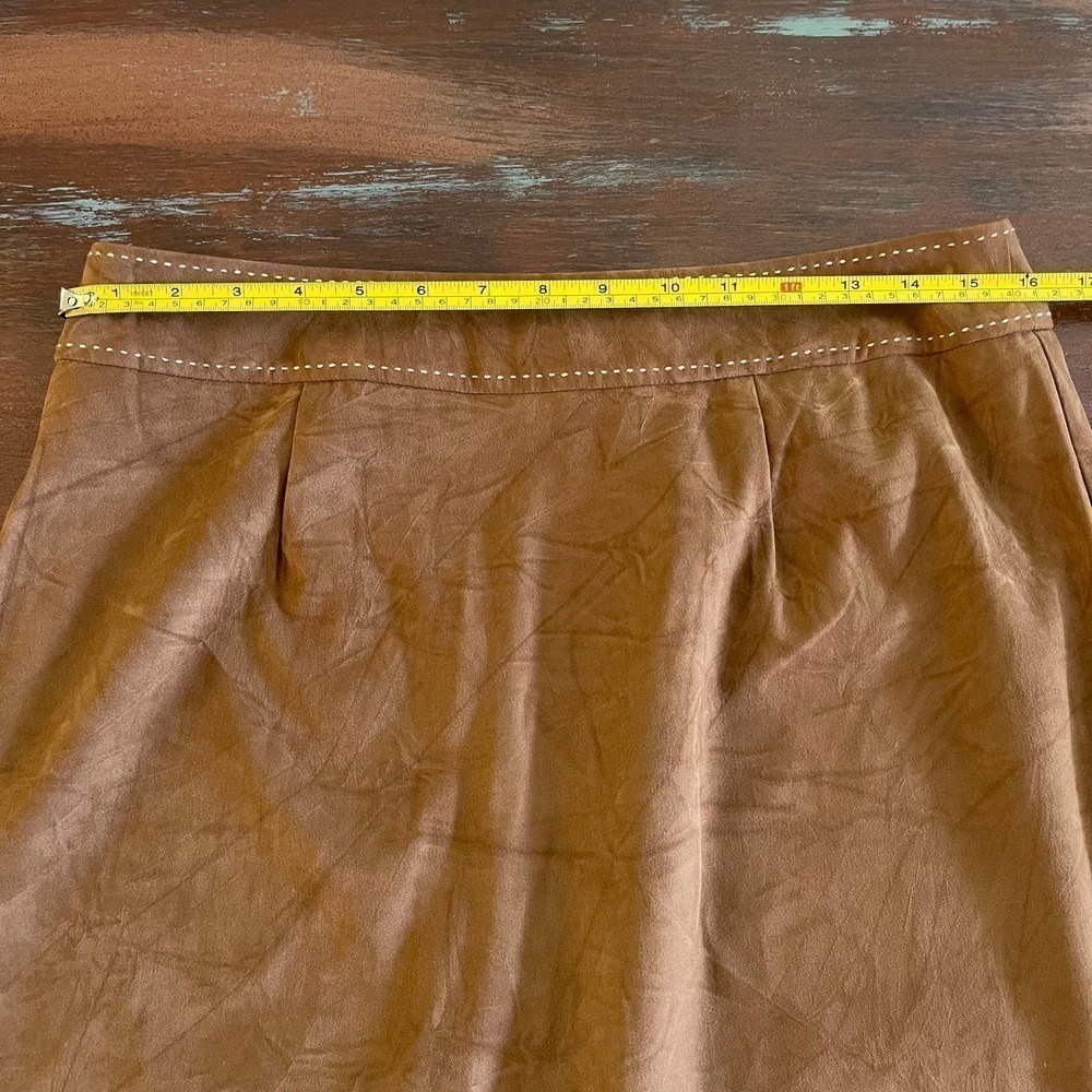 Women's Suit Skirt By Courtenay Faux Suede Sz 12 - Picture 10 of 12